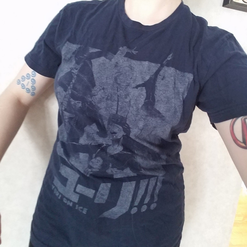 Yuri On Ice Anime Faded Graphic Tee